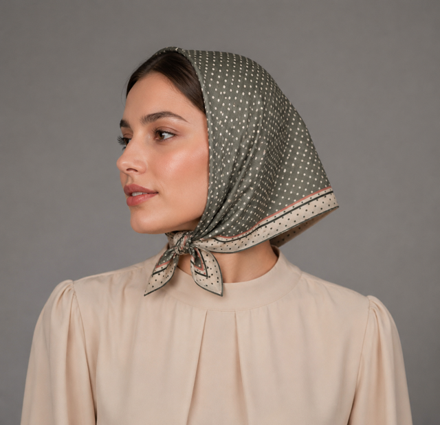 مینی اسکارف طرح خالدار