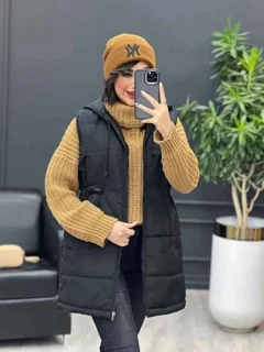 پافر زنانه، پافر زنانه کلاه دار، پافر پاییزه، پافر میکرو، پافر مشکی، پافر اسپرت