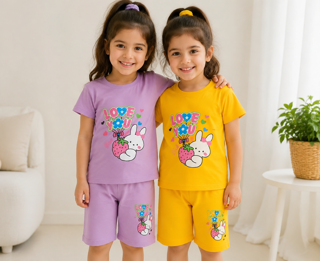 تیشرت شلوارک دخترانه خرگوش