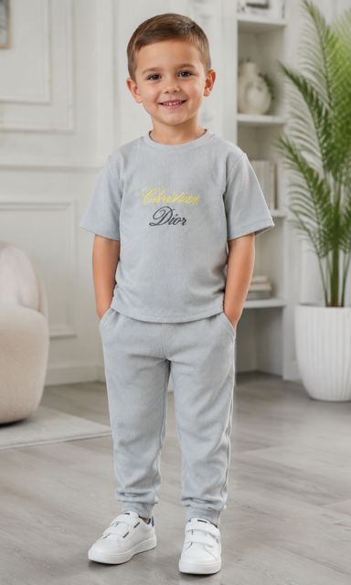 ست تیشرت و شلوار پسرانه بیسکوئیتی